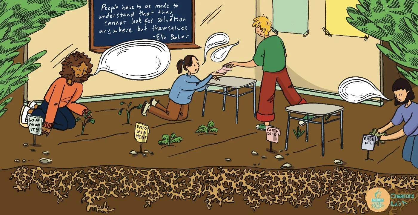 Students learning together in a classroom